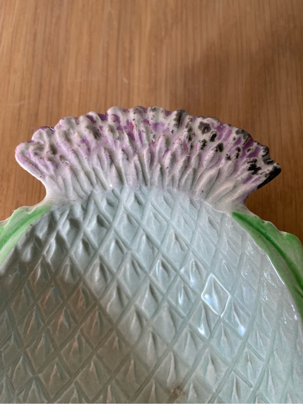 Rare Vintage 1930s Carlton Ware Thistle Jam Relish Trinket Dish 1676 Art Deco - Picture 8 of 11
